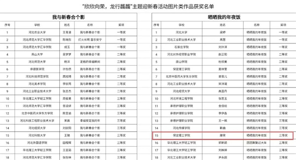 我院學(xué)子在2024年河北省“欣欣向榮，龍行龘龘”主題迎新春活動中榮獲佳績！
