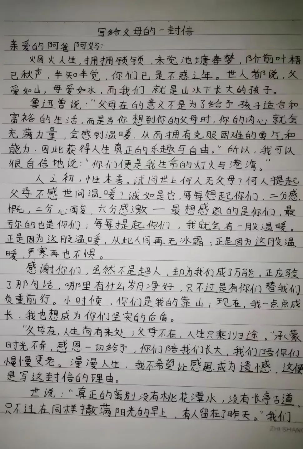 寸草春暉，情暖桑榆（五）